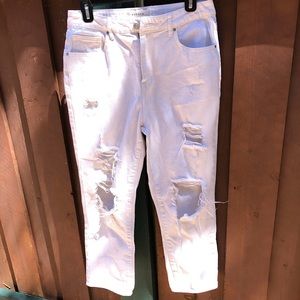 PacSun White Ripped Jeans